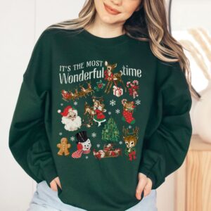 vintage christmas sweatshirt with retro santa doodles for winter apparel and holiday style m8nlg