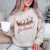 vintage christmas sweatshirt with santa sleigh design retro style long sleeve tee for holiday parties and festive gatherings 8gtw4