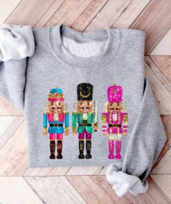 vintage christmas sweatshirt with sequin nutcracker design for family gatherings and holiday celebrations 992lj scaled