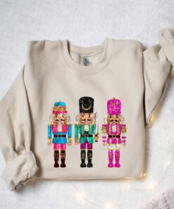 vintage christmas sweatshirt with sequin nutcracker design for family gatherings and holiday celebrations rpqcy scaled