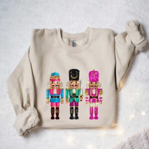 vintage christmas sweatshirt with sequin nutcracker design for family gatherings and holiday celebrations rpqcy scaled