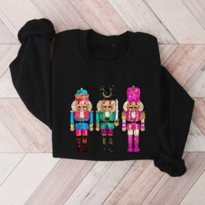 vintage christmas sweatshirt with sequin nutcracker design for family gatherings and holiday celebrations si0ma scaled