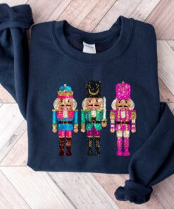 vintage christmas sweatshirt with sequin nutcracker design for family gatherings and holiday celebrations tiwzb scaled