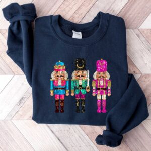 vintage christmas sweatshirt with sequin nutcracker design for family gatherings and holiday celebrations tiwzb scaled