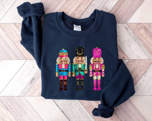 vintage christmas sweatshirt with sequin nutcracker design for family gatherings and holiday celebrations tiwzb scaled