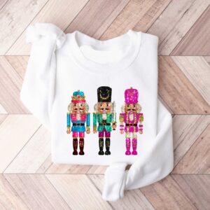 vintage christmas sweatshirt with sequin nutcracker design for family gatherings and holiday celebrations trxs8 scaled