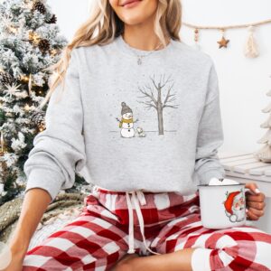 vintage christmas sweatshirt with snowman design for women comfortable crewneck style for holiday celebrations and festive outfits ii9sd scaled