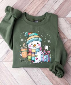 vintage christmas sweatshirt with snowman design for women funny christmas shirt comfortable crewneck style xiffv