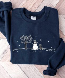 vintage christmas sweatshirt with snowman design for women funny christmas shirt comfortable crewneck t shirt wxj9g