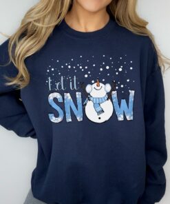 vintage christmas sweatshirt with snowman design let it snow crewneck funny holiday shirt for women hpzmq scaled