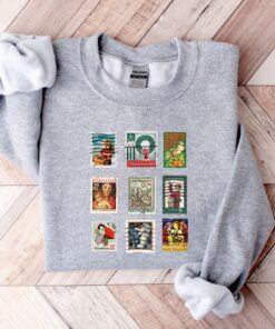 vintage christmas sweatshirt with stamp design for stamp collectors holiday crewneck sweater ideal for festive gatherings dsusw scaled