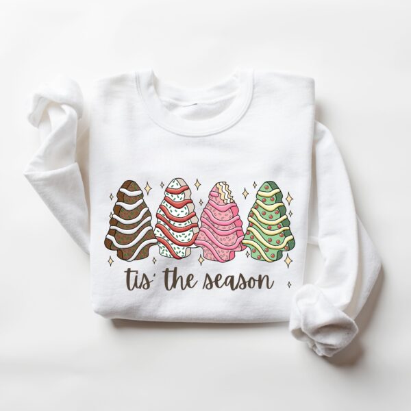 vintage christmas sweatshirt with tree cake design for holiday celebrations and festive gatherings bxjrg scaled