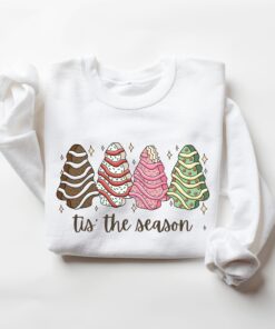 vintage christmas sweatshirt with tree cake design for holiday celebrations and festive gatherings bxjrg scaled