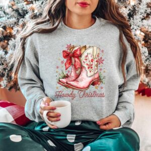 vintage christmas sweatshirt with western santa design for country style holiday wear n5c9x