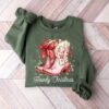 vintage christmas sweatshirt with western santa design for country style holiday wear vmbwz