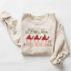 vintage christmas sweatshirt with wise men still seek him design jesus is the reason for the season religious apparel ckbk4 scaled