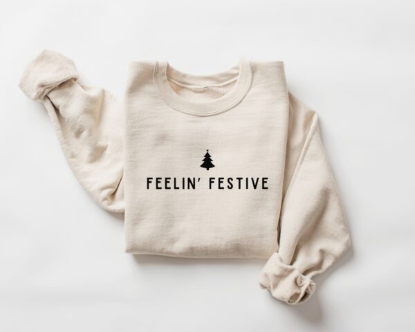 vintage christmas sweatshirt womens crewneck feelin festive design perfect for holiday gatherings and work events jmbqu