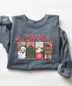 vintage christmas sweatshirt womens crewneck retro santa design for holiday celebrations 5uyiz