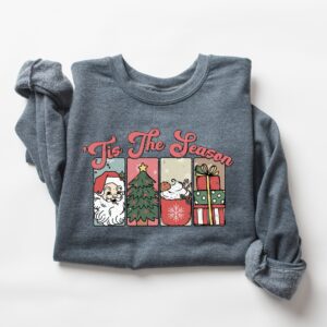 vintage christmas sweatshirt womens crewneck retro santa design for holiday celebrations 5uyiz