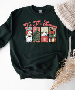 vintage christmas sweatshirt womens crewneck retro santa design for holiday celebrations 6cifw