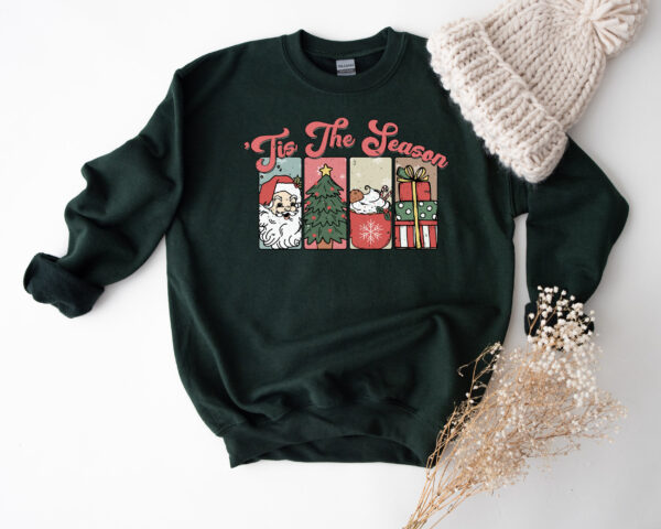 vintage christmas sweatshirt womens crewneck retro santa design for holiday celebrations 6cifw