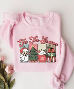 vintage christmas sweatshirt womens crewneck retro santa design for holiday celebrations 9f0ng