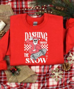 vintage christmas t shirt dashing through the snow santa design for holiday fun and family gatherings oi1kd scaled