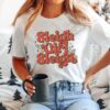 vintage christmas t shirt sleigh girl sleigh design funny retro holiday tee for women wauyw