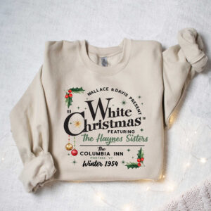 vintage christmas t shirt white christmas movie 1954 design featuring wallace and davis with haynes sisters for holiday celebrations alr7n scaled