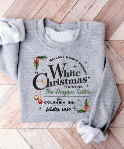 vintage christmas t shirt white christmas movie 1954 design featuring wallace and davis with haynes sisters for holiday celebrations djmp0 scaled