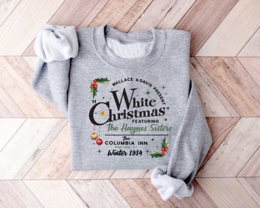 vintage christmas t shirt white christmas movie 1954 design featuring wallace and davis with haynes sisters for holiday celebrations djmp0 scaled