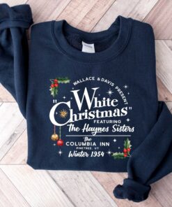 vintage christmas t shirt white christmas movie 1954 design featuring wallace and davis with haynes sisters for holiday celebrations gakxv scaled