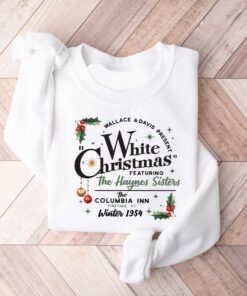 vintage christmas t shirt white christmas movie 1954 design featuring wallace and davis with haynes sisters for holiday celebrations wlsdo scaled