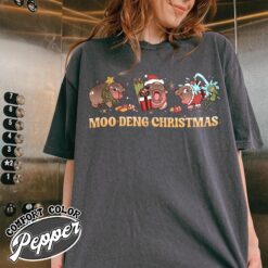 Vintage Christmas T Shirt Baby Hippo Design Funny Tee for Animal Lovers Unique Holiday Apparel