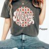 vintage christmas t shirt comfort colors retro design checkered merry tree oversized holiday tee for family gatherings asd4v