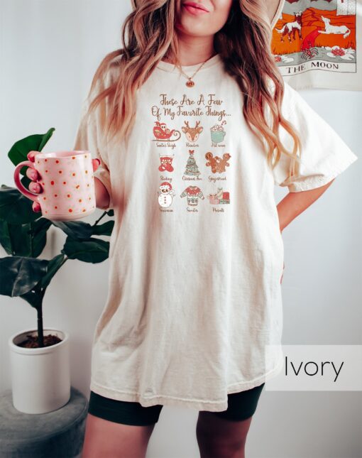 vintage christmas t shirt featuring favorite things design gingerbread hoodie and winter crewneck for holiday celebrations bbegk