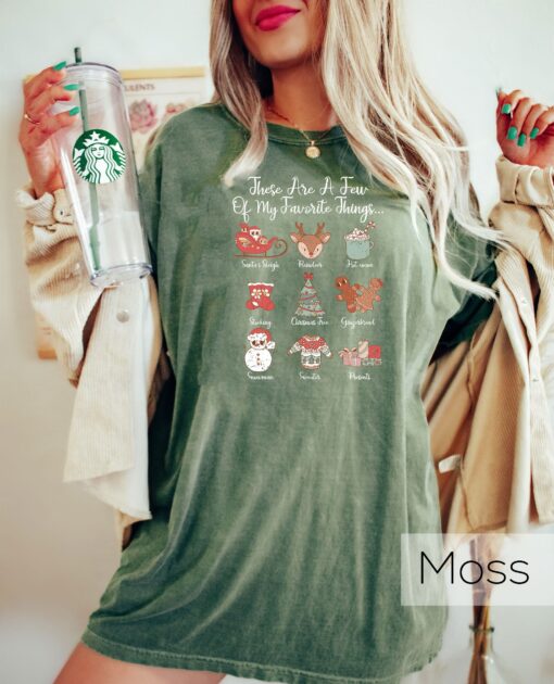 vintage christmas t shirt featuring favorite things design gingerbread hoodie and winter crewneck for holiday celebrations bqakl