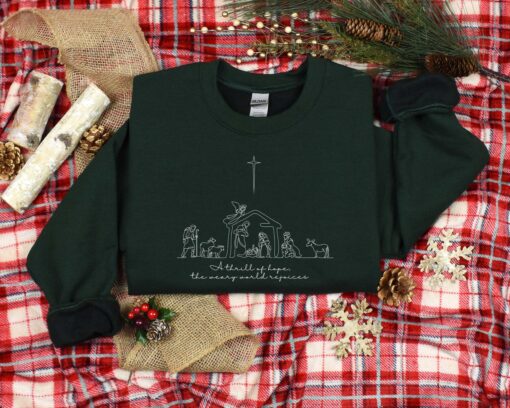 vintage christmas t shirt featuring nativity scene faith based design for jesus lovers comfortable and stylish holiday apparel de5xy scaled