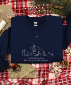 vintage christmas t shirt featuring nativity scene faith based design for jesus lovers comfortable and stylish holiday apparel hanl7 scaled