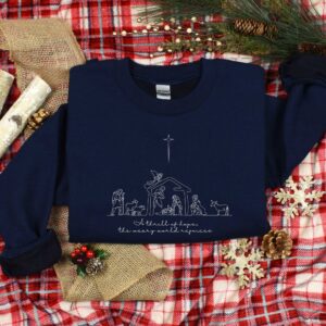 vintage christmas t shirt featuring nativity scene faith based design for jesus lovers comfortable and stylish holiday apparel hanl7 scaled