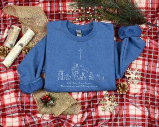 vintage christmas t shirt featuring nativity scene faith based design for jesus lovers comfortable and stylish holiday apparel n5bi5 scaled