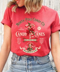 vintage christmas t shirt featuring retro candy cane design for nostalgic holiday style and north pole inspired look 2hs7h scaled