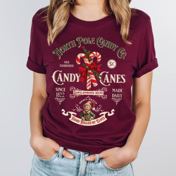 vintage christmas t shirt featuring retro candy cane design for nostalgic holiday style and north pole inspired look wnk2k scaled