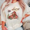 vintage christmas t shirt featuring santa cows and tractors for country lovers funny holiday apparel for farm enthusiasts plvec scaled