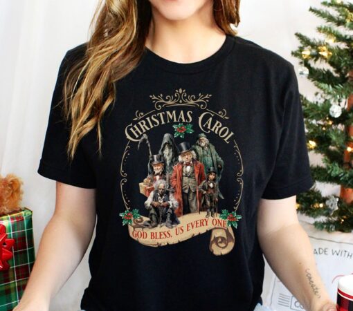 vintage christmas t shirt featuring scrooge design for book lovers inspired by charles dickens literary classics moq5q