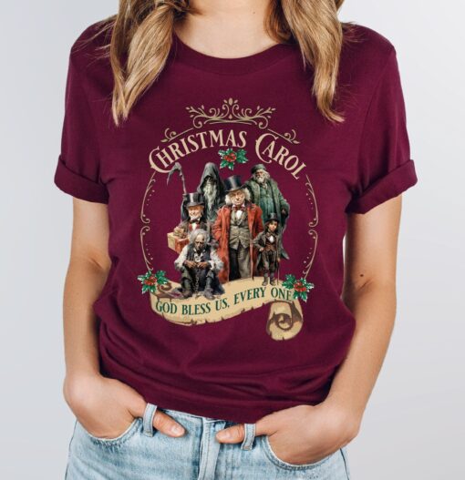 vintage christmas t shirt featuring scrooge design for book lovers inspired by charles dickens literary classics paguj scaled