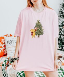 vintage christmas t shirt featuring winnie the pooh and piglet with holiday tree design for festive celebrations hxrdm scaled