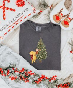 vintage christmas t shirt featuring winnie the pooh and piglet with holiday tree design for festive celebrations rjeps scaled