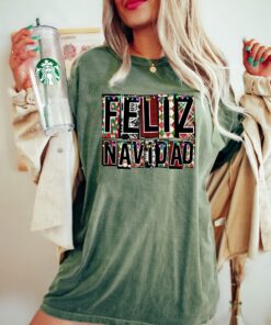 vintage christmas t shirt feliz navidad crewneck tee for family matching holiday outfits with merry christmas design noxsw scaled