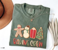 Vintage Christmas T Shirt for Baking Crew  Comfort Colors Cookie Squad Design  Fun Holiday Apparel for Baking Enthusiasts